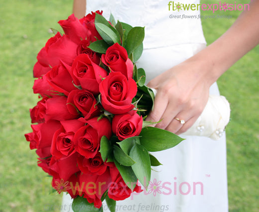 Bridal Bouquet - 25 big roses